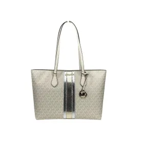 Michael Kors Sheila Large Tote Purse Bag Pale Gold
