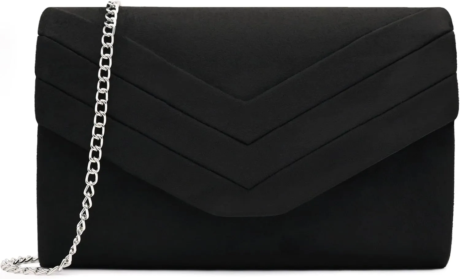 Milisente Evening Bag for Women, Suede Envelope Evening Purses Crossbody Shoulder Clutch Bag