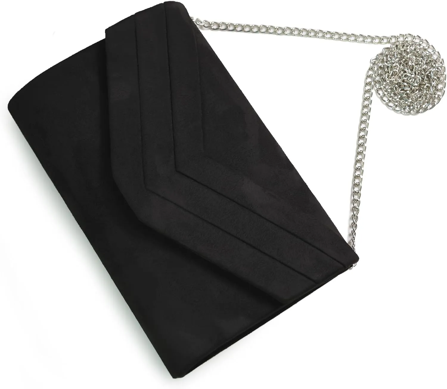 Milisente Evening Bag for Women, Suede Envelope Evening Purses Crossbody Shoulder Clutch Bag