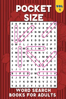 Pocket Size Word Search Books for Adults: 4x6, 102 Puzzles Large font- Easy,Small, Mini,Compact,Travel Size Word Search Puzzle Books for Adults & Kids. Paperback  December 6, 2023