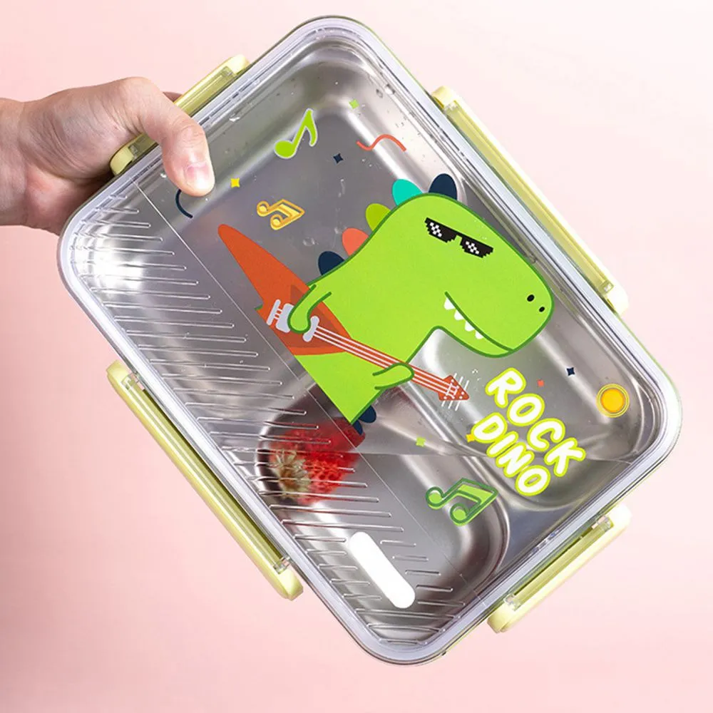 Rock Dino Stainless Steel Lunch Box with matching Lunch Bag