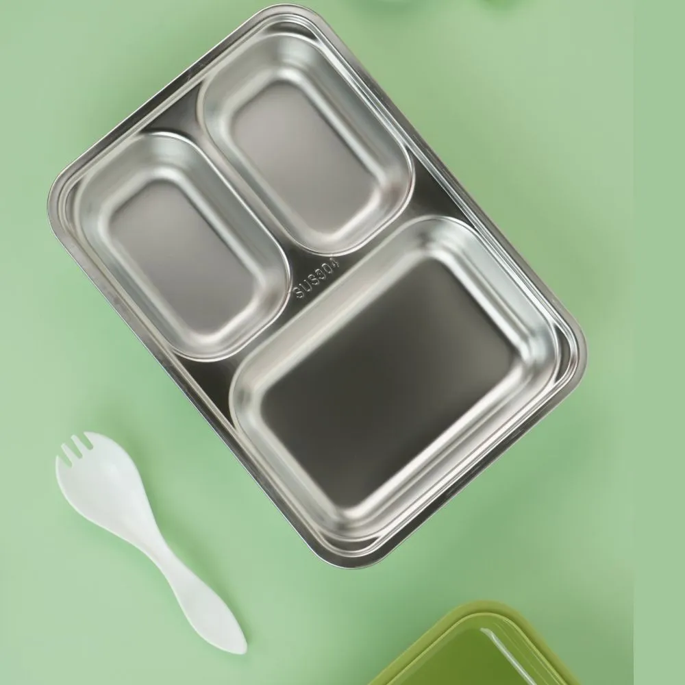 Rock Dino Stainless Steel Lunch Box with matching Lunch Bag