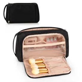 Small Travel Makeup Bag for Women and Girls (Oxford Cloth, Black)