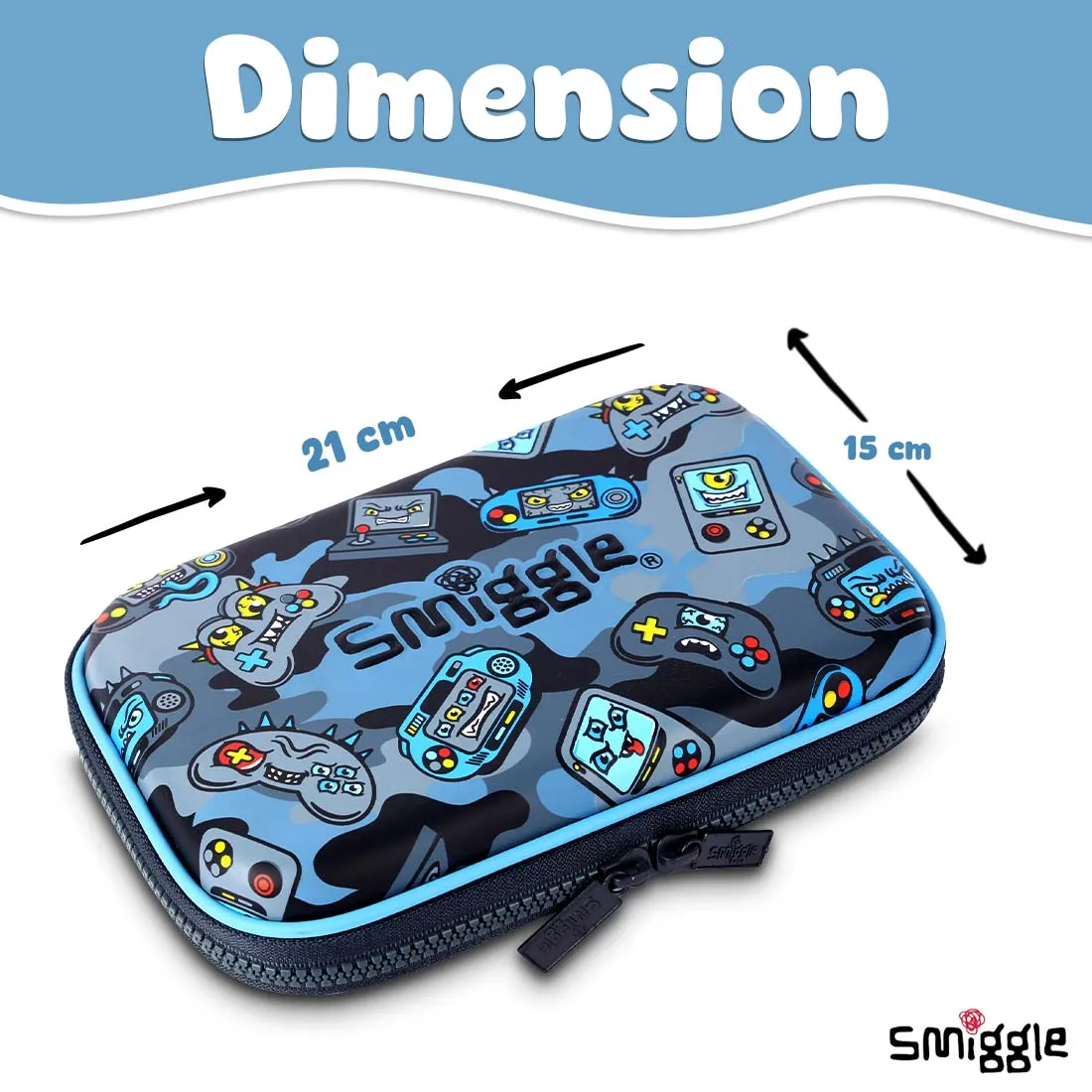 Smiggle Away Hardtop Stationery Kit for Kids Blue 3Y 
