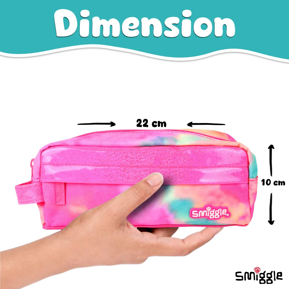 Smiggle Vivid Essential Pencil Case Pink, 3Y 