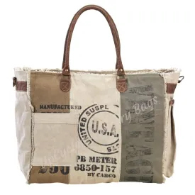 USA Sustainable Canvas Weekender Tote Bag