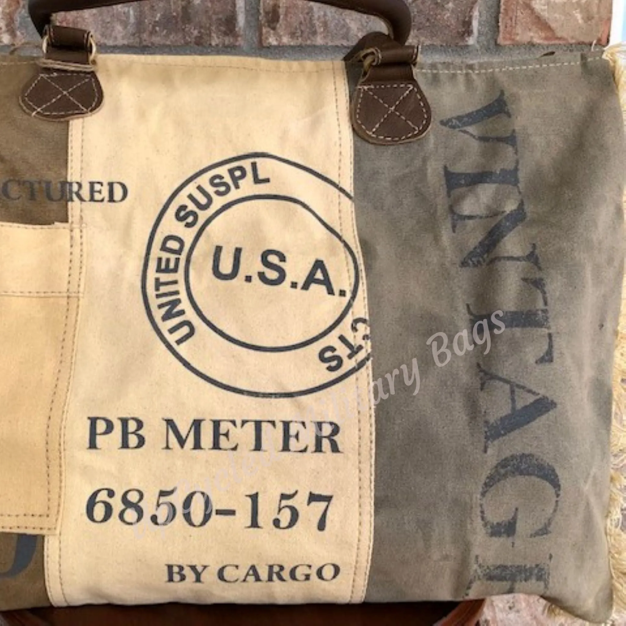 USA Sustainable Canvas Weekender Tote Bag