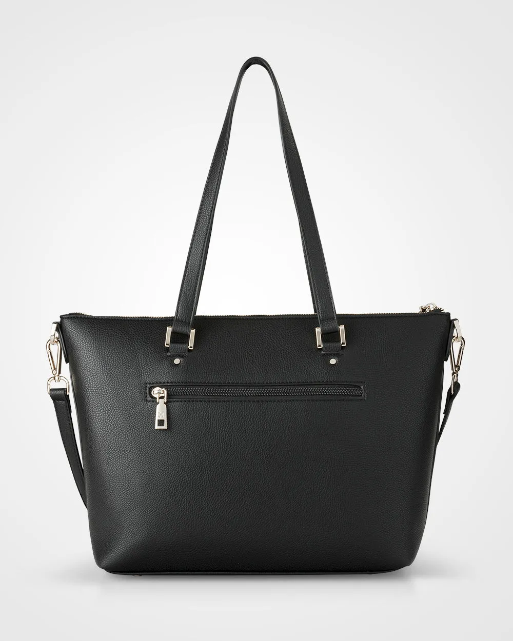 Vivian Medium Zip Top Tote With Metallic Stripe Strap