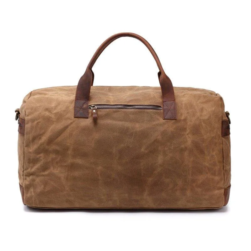 Waxed Canvas Weekender Bag Mens