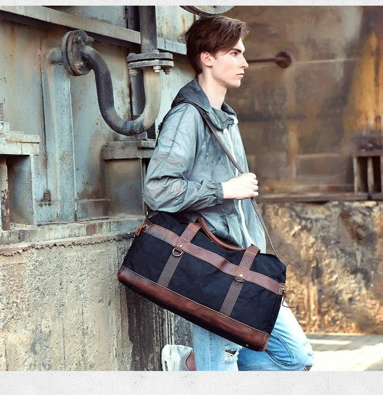 Waxed Canvas Weekender Bag Mens