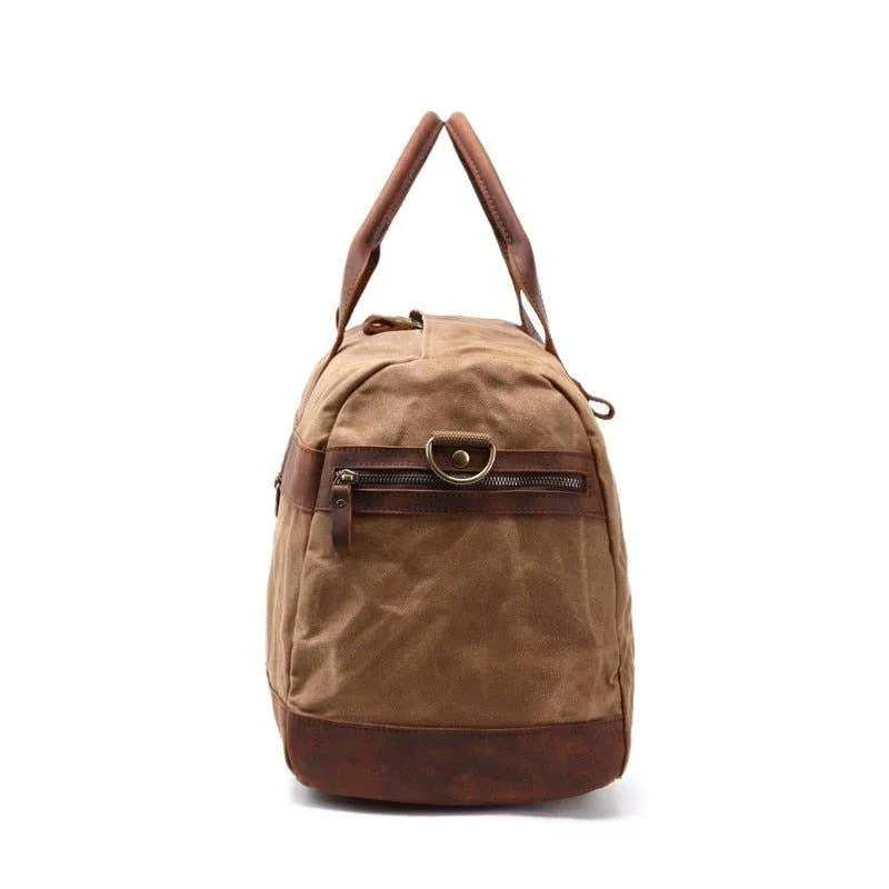 Waxed Canvas Weekender Bag Mens