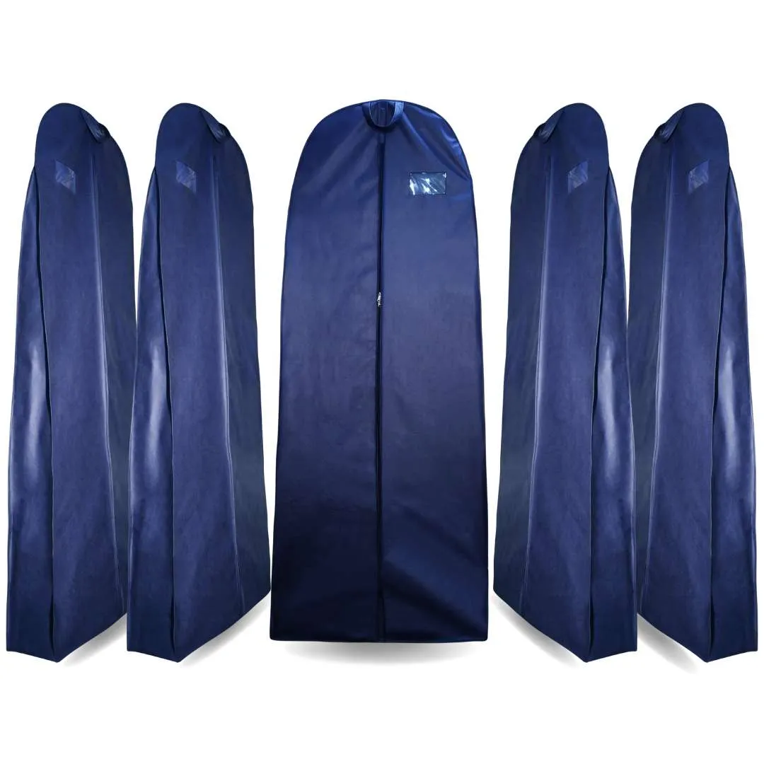 Wedding Lehenga Gown Long Dress Garment Cover Bags 72" with 8" Gusset - BLUE