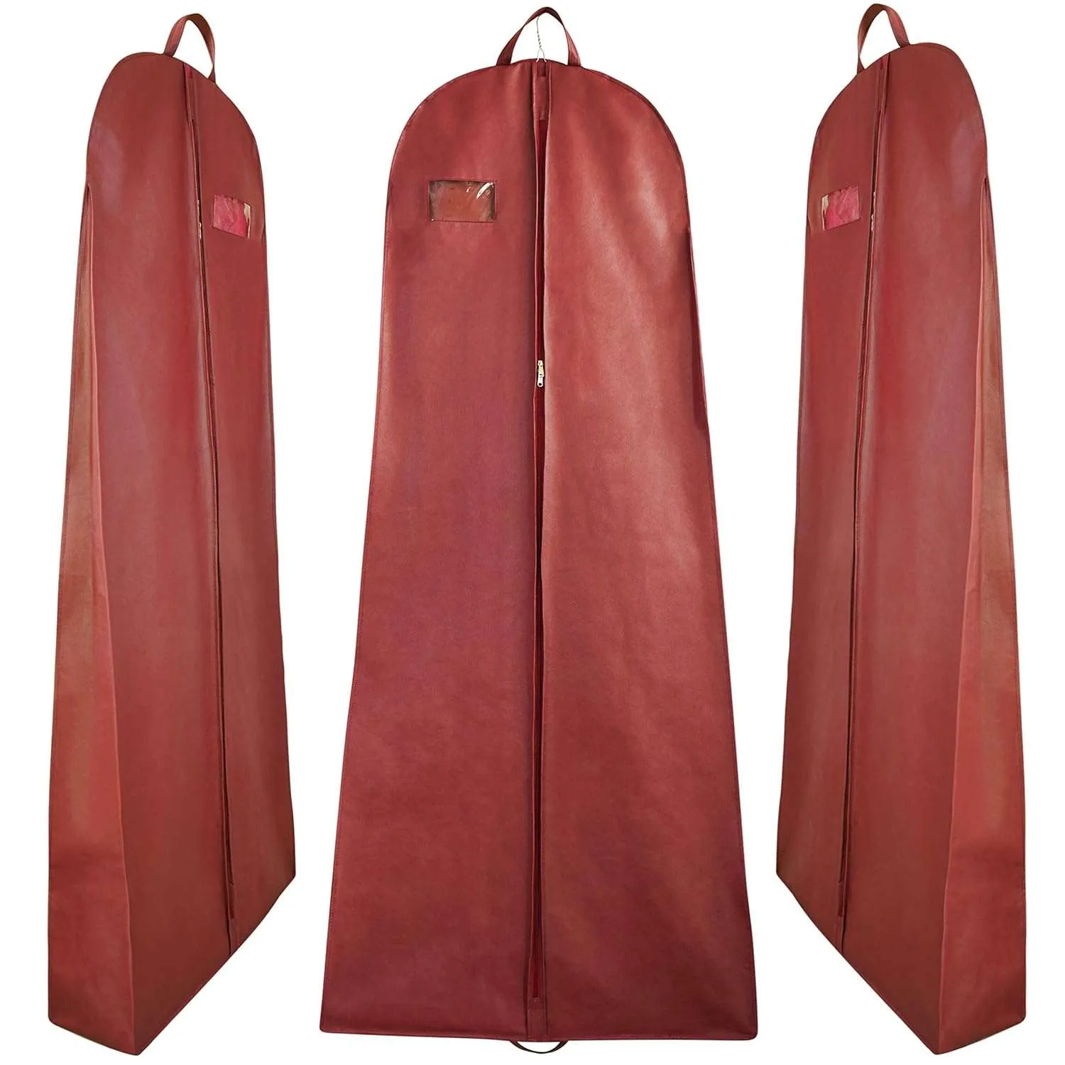 Wedding Lehenga Gown Long Dress Garment Cover Bags 72" with 8" Gusset - MAROON