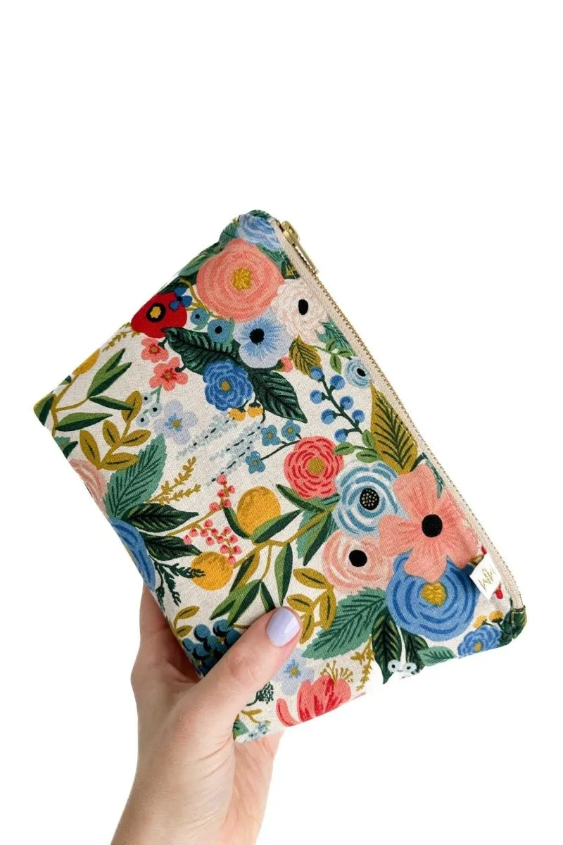 Wildwood Blue Canvas Mini Maxx Cosmetic Bag