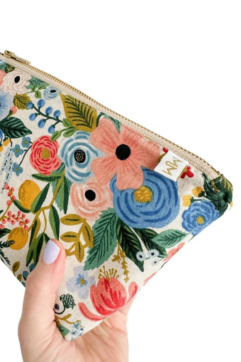 Wildwood Blue Canvas Mini Maxx Cosmetic Bag