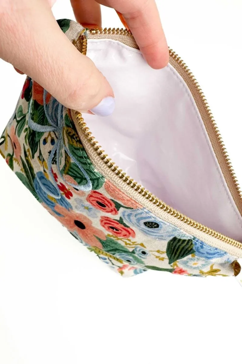 Wildwood Blue Canvas Mini Maxx Cosmetic Bag