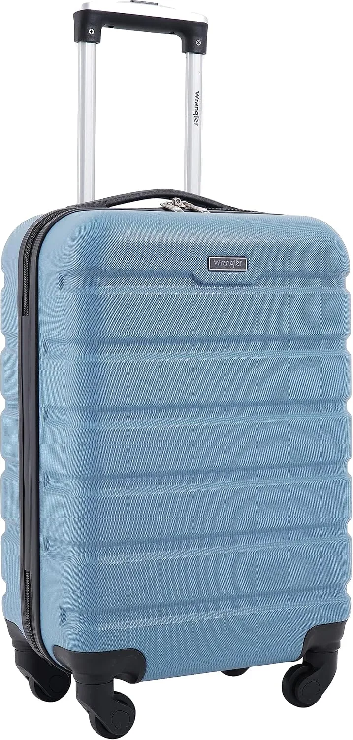 Wrangler Hardside Spinner Luggage, Blue Heaven, Carry-On 20-Inch