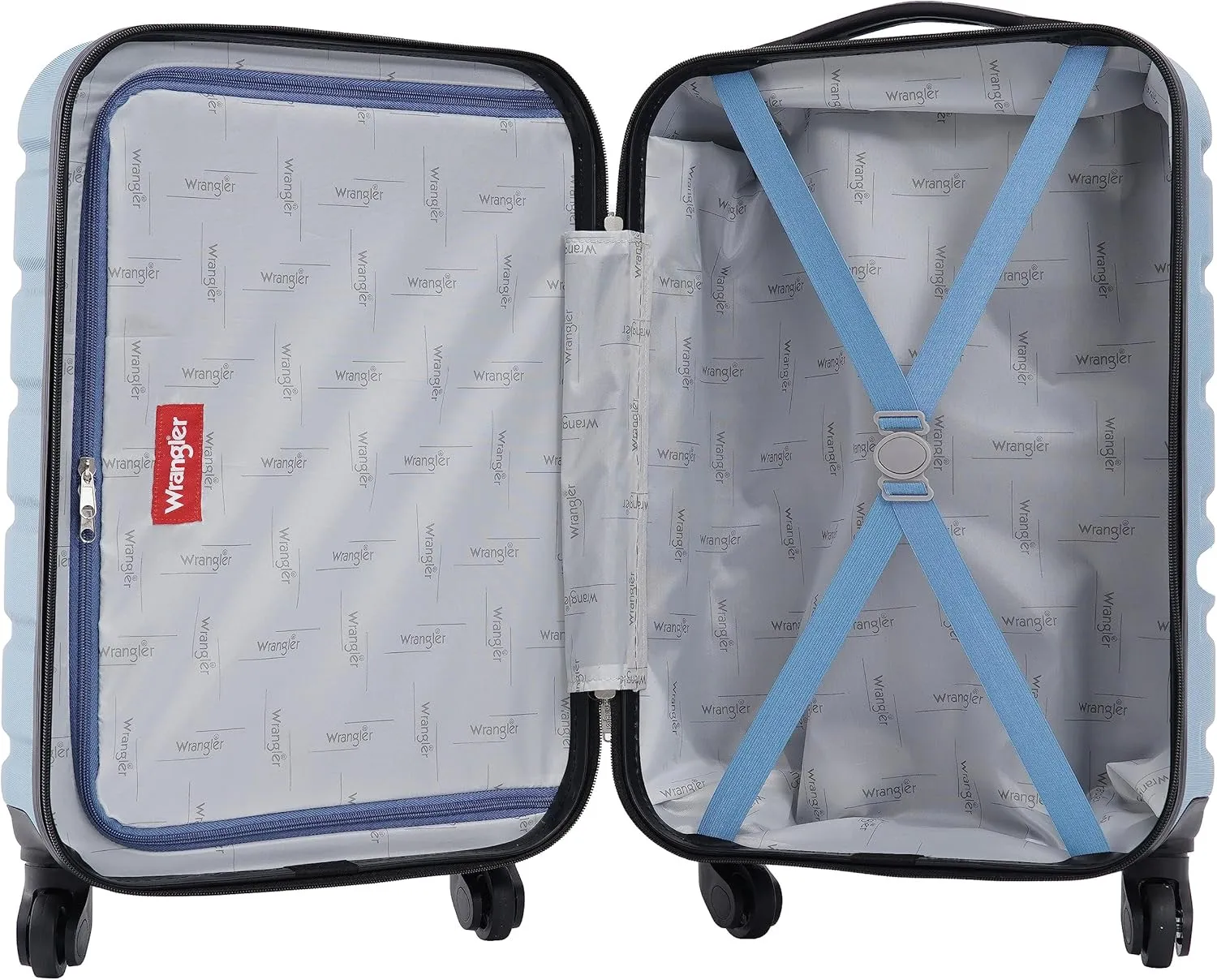 Wrangler Hardside Spinner Luggage, Blue Heaven, Carry-On 20-Inch