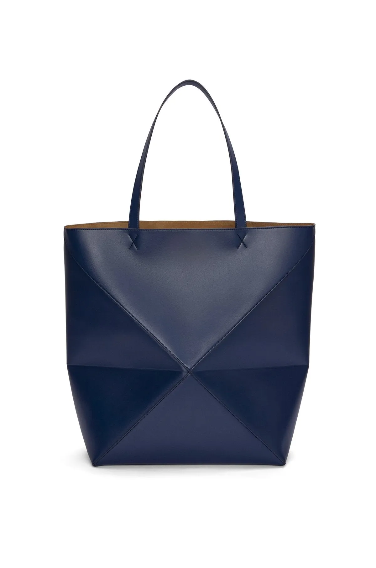 XL Puzzle Fold Tote In Shiny Calfskin