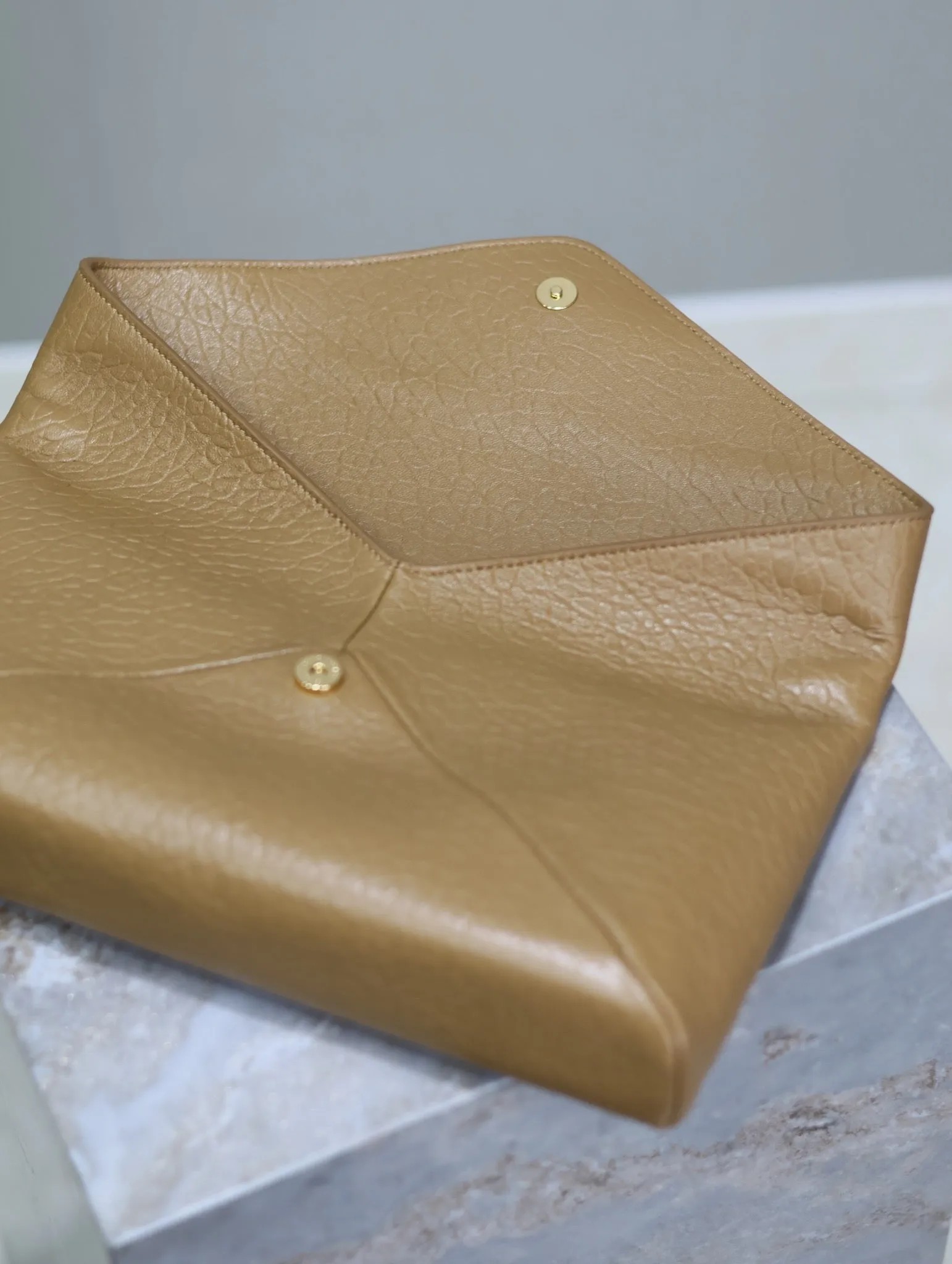 YSK360 CASSANDRE Large Envelope Pouch in Lambskin / HIGHEST QUALITY VERSION / 11.6" x 7.1" x 1.8"