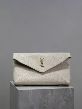 YSK362 CASSANDRE Large Envelope Pouch in Lambskin / HIGHEST QUALITY VERSION / 11.6" x 7.1" x 1.8"