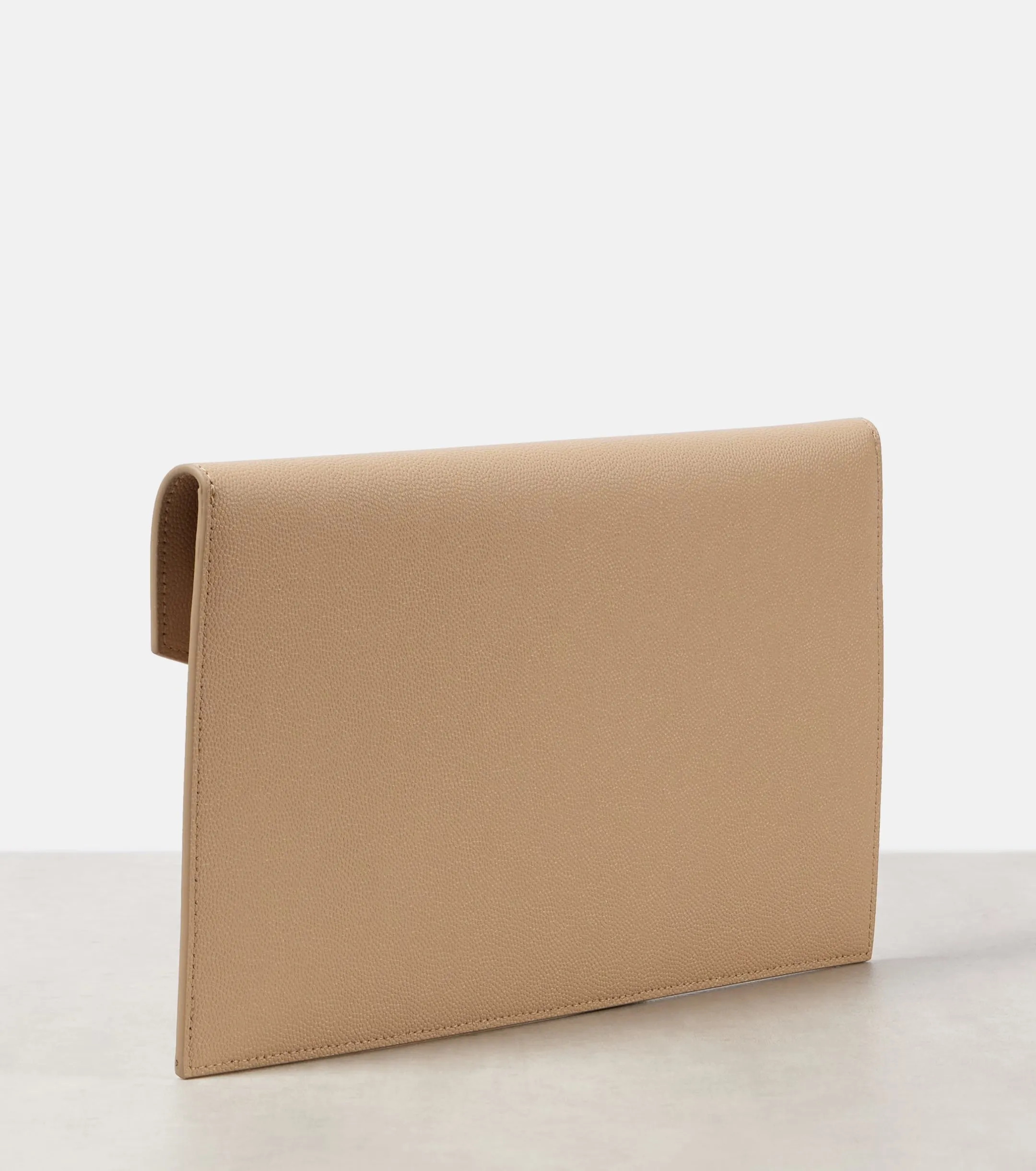 YSL GRAIN DE POUDRE LEATHER UPTOWN POUCH/ CLUTCH
