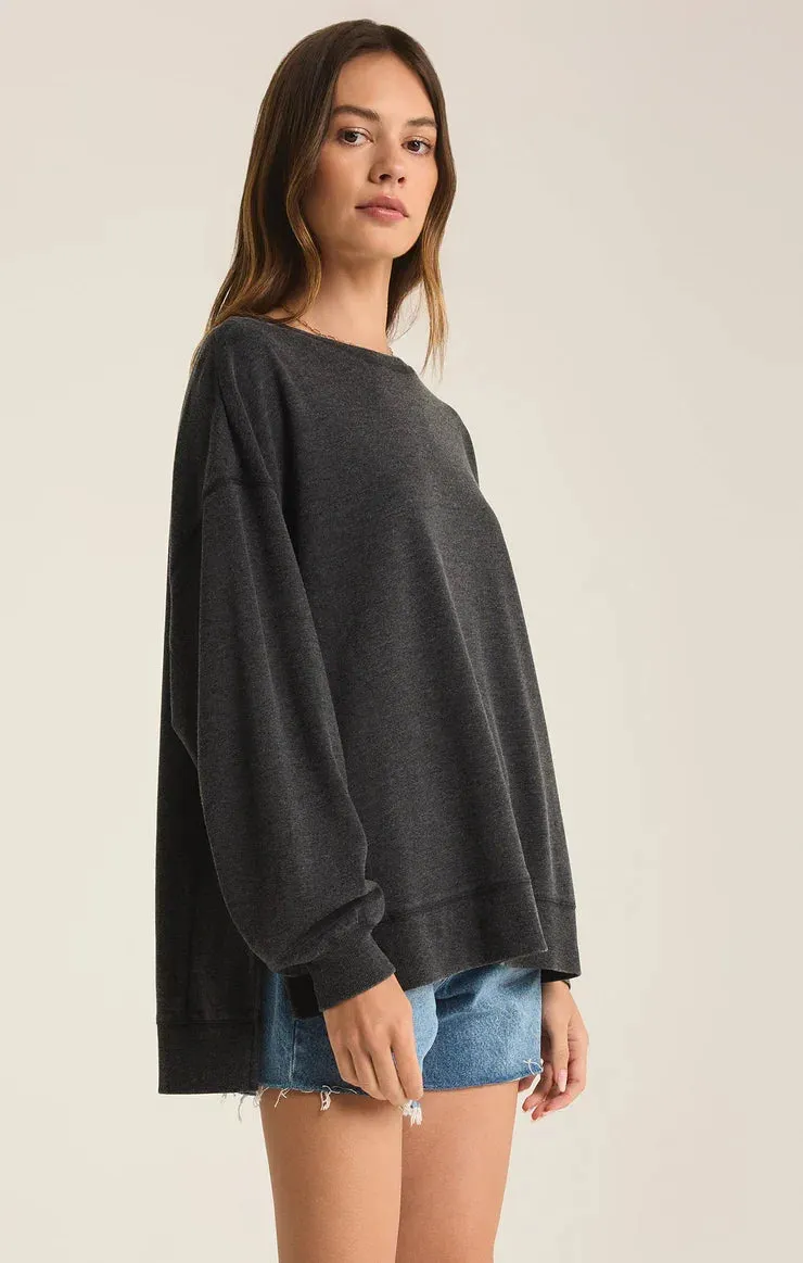 Z Supply Ladies Black Modern Weekender Sweater