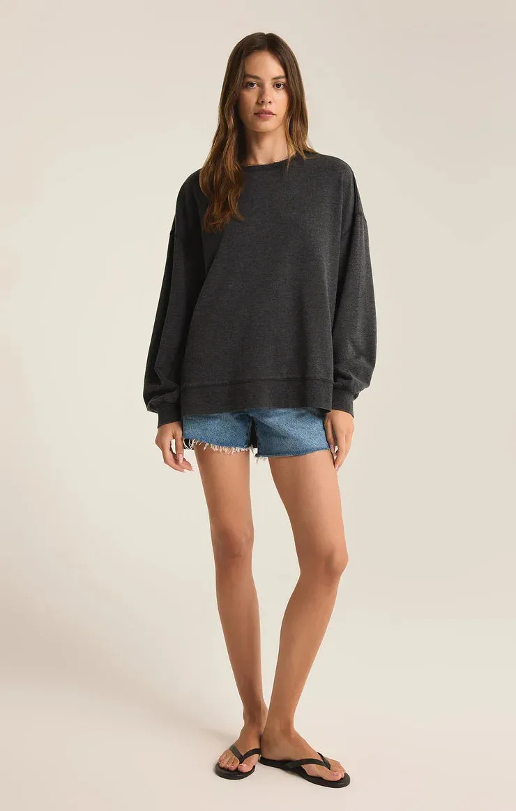 Z Supply Ladies Black Modern Weekender Sweater