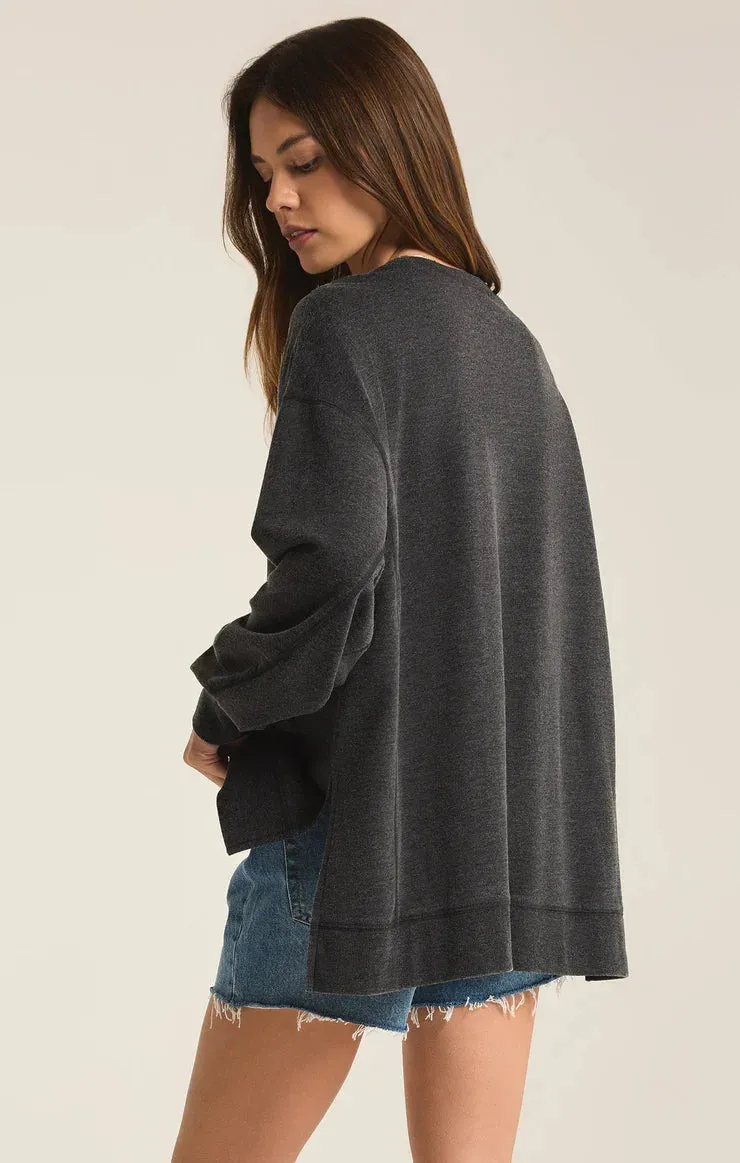 Z Supply Ladies Black Modern Weekender Sweater